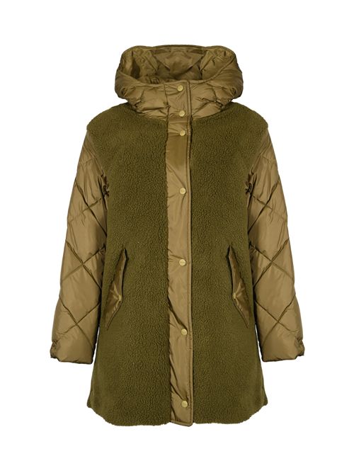 Parka in nylon trapuntato e teddy Herno | PI002084D 127637740